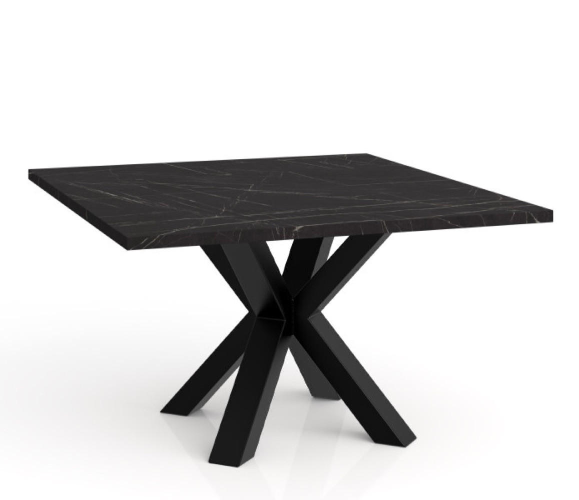 TISCH Schwarz NEO Quadratisch Mit Metallgestell 60x60 cm - Schwarz Hochglanz/Schwarz, Holzwerkstoff (60/60/45cm) - Sepro Meble