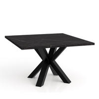 TISCH Schwarz NEO Quadratisch Mit Metallgestell 90x90 cm - Schwarz Hochglanz/Schwarz, Holzwerkstoff (90/90/45cm) - Sepro Meble