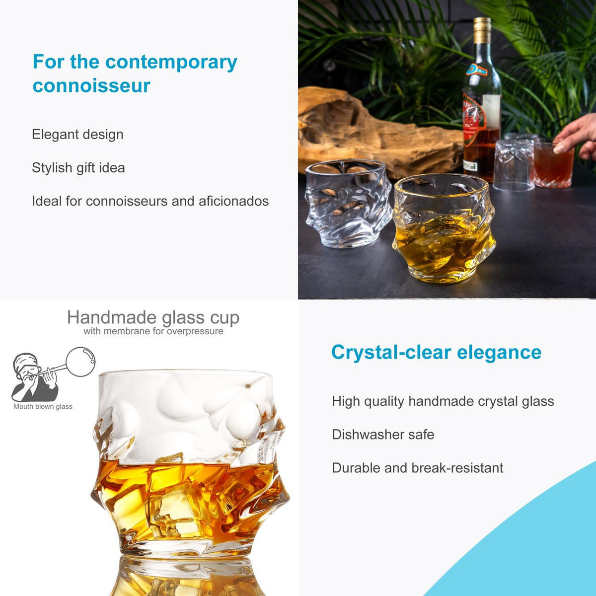 WHISKY GLAS Set (2-tlg.) - Transparent, Glas (0.3L) - Intirilife