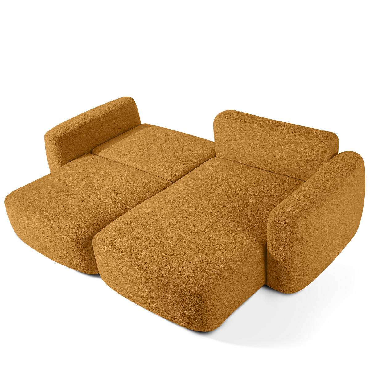 SITZGARNITUR ELOSA - Honig, Holz/Textil (245/85/165cm) - KONSIMO®