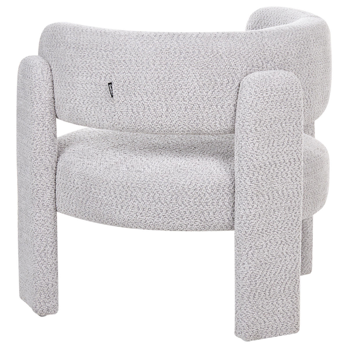 SESSEL Chenillegewebe Hellgrau Burea - Hellgrau, Textil (80/75/70cm) - Beliani