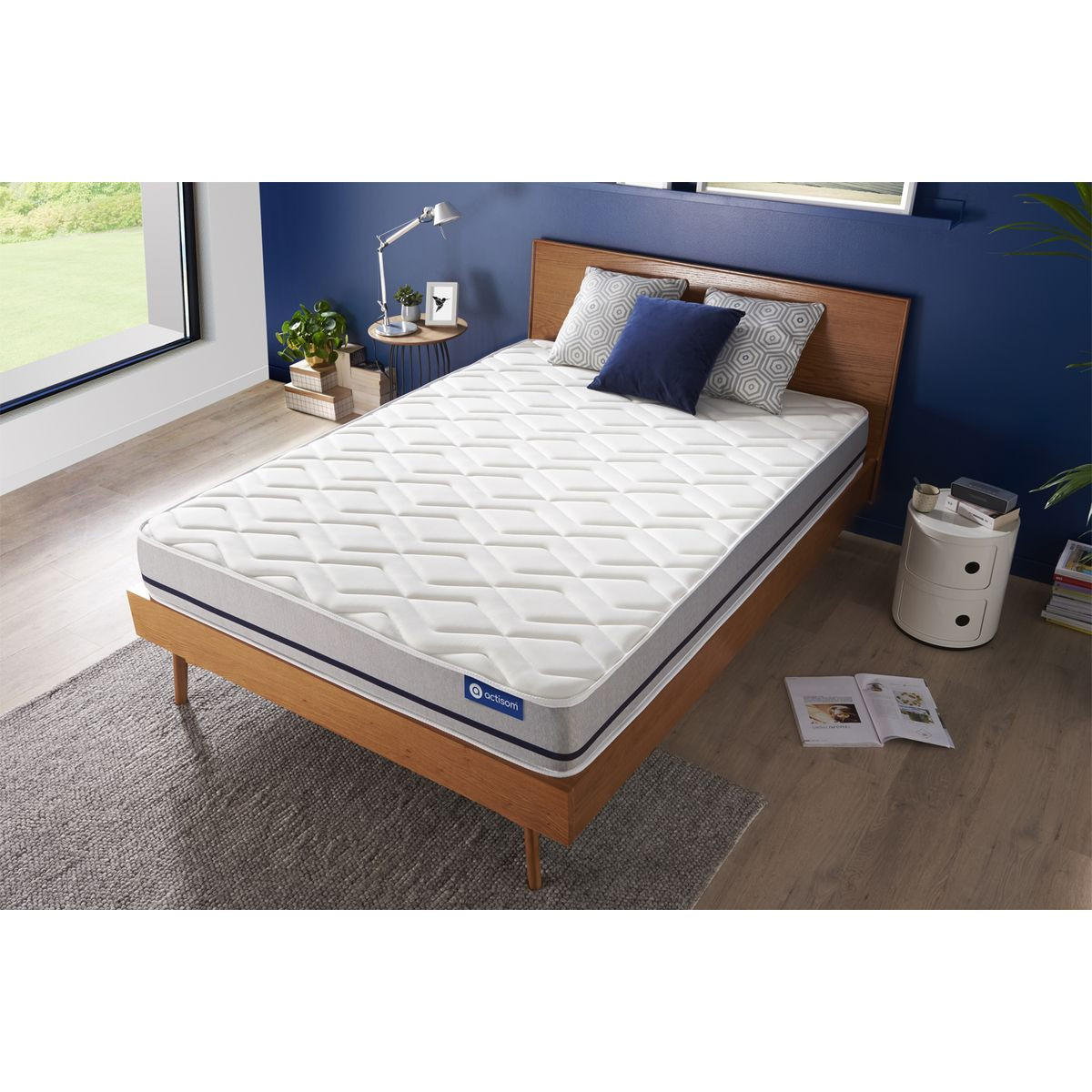 MATRATZE Actiflex soft Taschenfederkern 105 x 190 cm h2 - Weiß, Textil (105/190cm) - ACTISOM