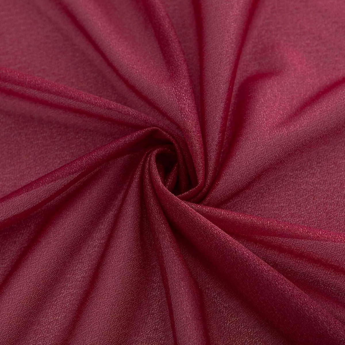 TISCHLÄUFER Chiffon Bordeaux Rot 70 x 300 cm - Bordeaux, Textil (300/70/1.5cm)