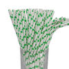 PAPIER-TRINKHALME gepunktet mit Knick Grün / Weiß 20 cm 100er Set - Grün, Papier (0.6/19.7cm) - LUXENTU
