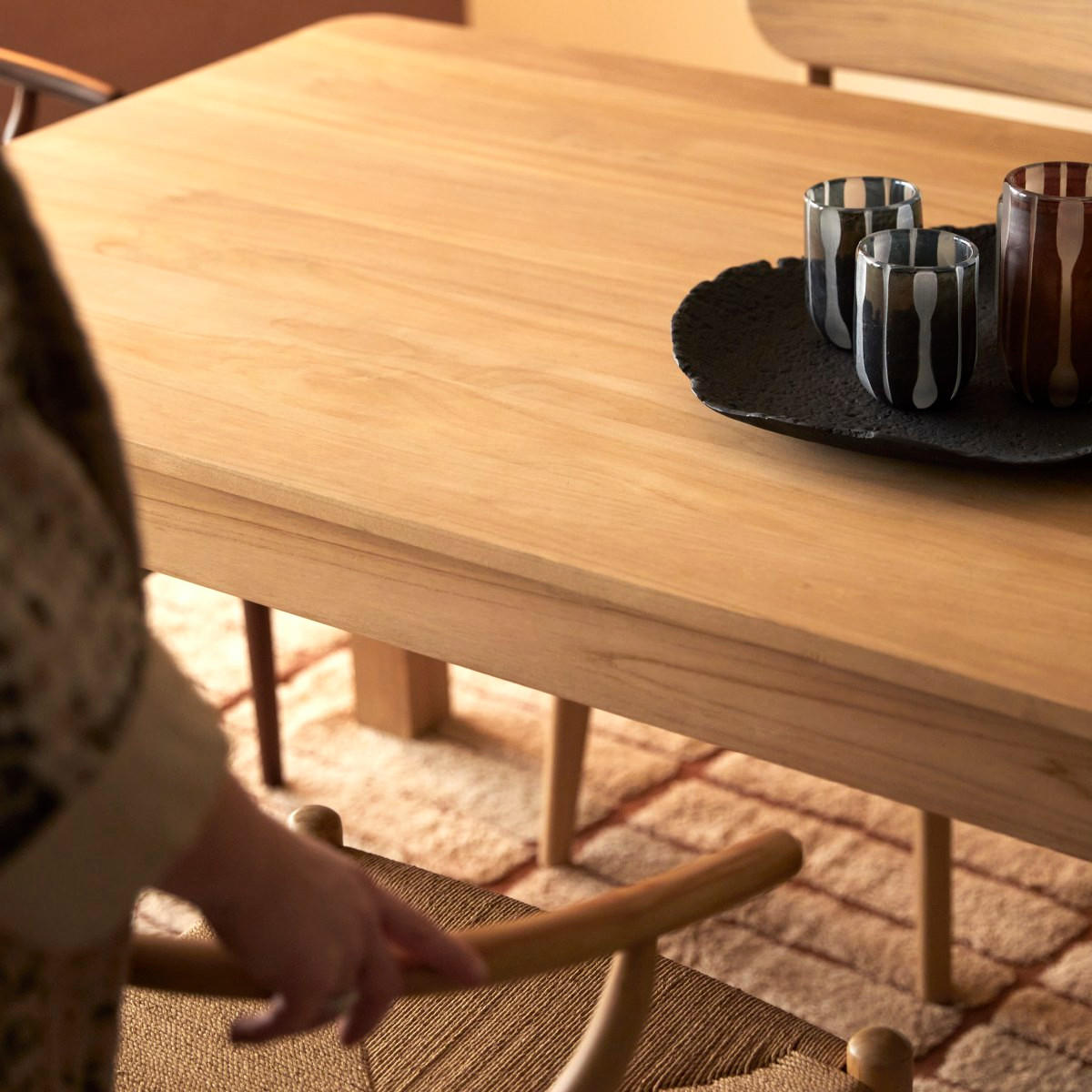 TISCH Léon Natur aus Teak - Naturfarben, Holz (90/240/75cm) - Tikamoon