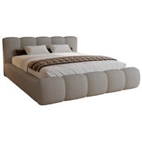POLSTERBETT bouclé 200x200 Ravello mit Bettkasten, Lattenrost, Hellgrau - Hellgrau, Holz/Textil (200/200cm) - Emporius