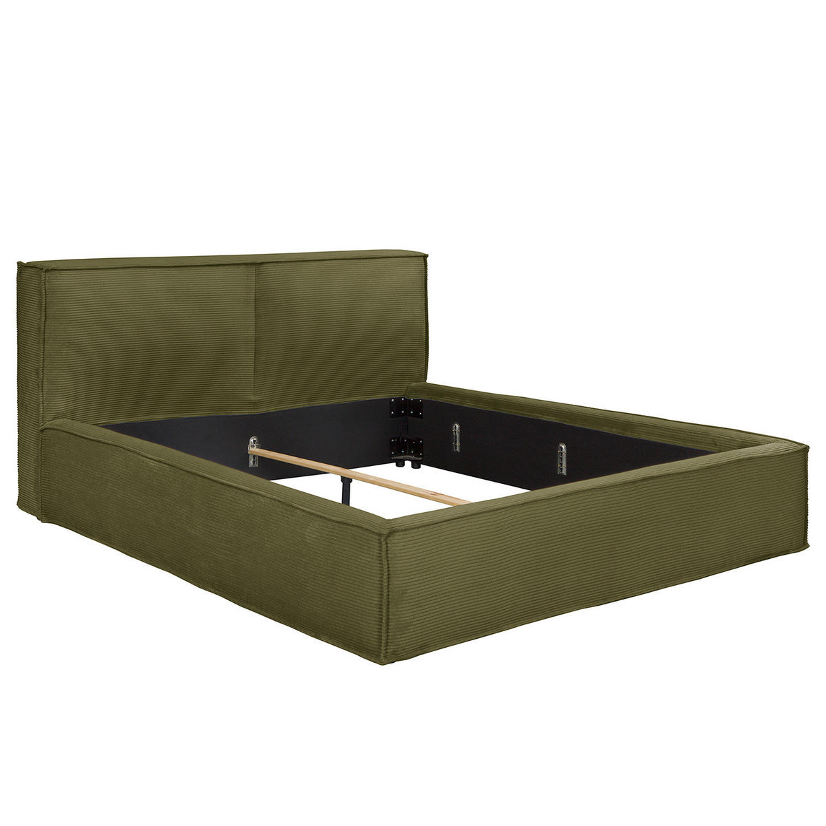 POLSTERBETT - Olivgrün, Textil (220/200cm) - home24