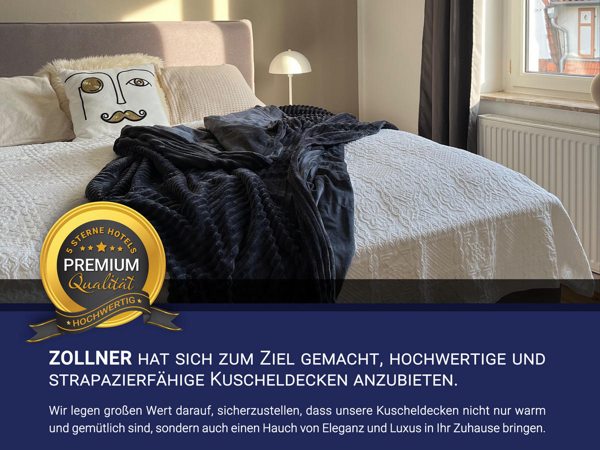 KUSCHELDECKE, 150 x 200 cm, 100% Polyester, Grau - Graphitfarben, Textil (150/200cm)