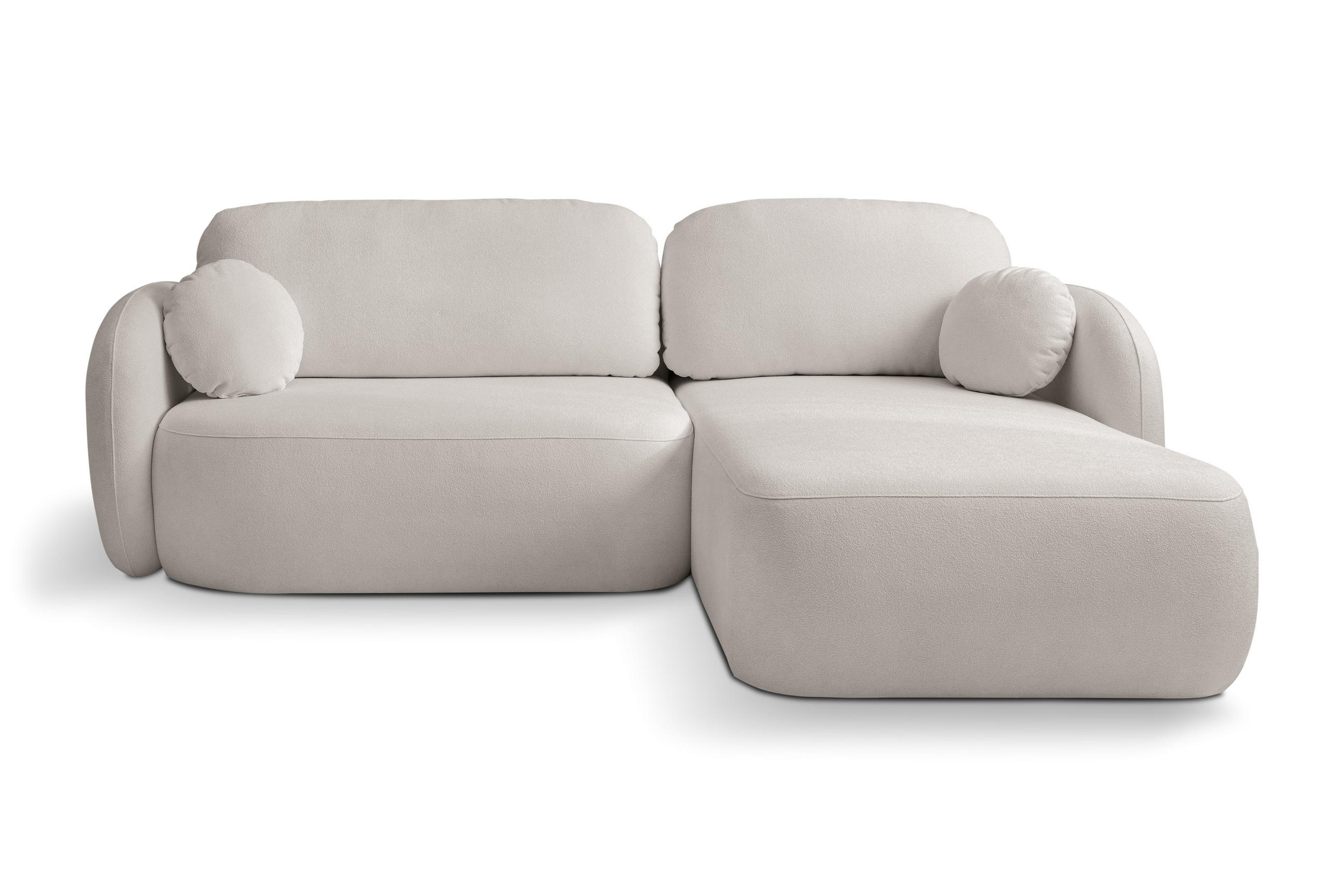 Masseno Ecksofa Hellgrau 248x174 cm