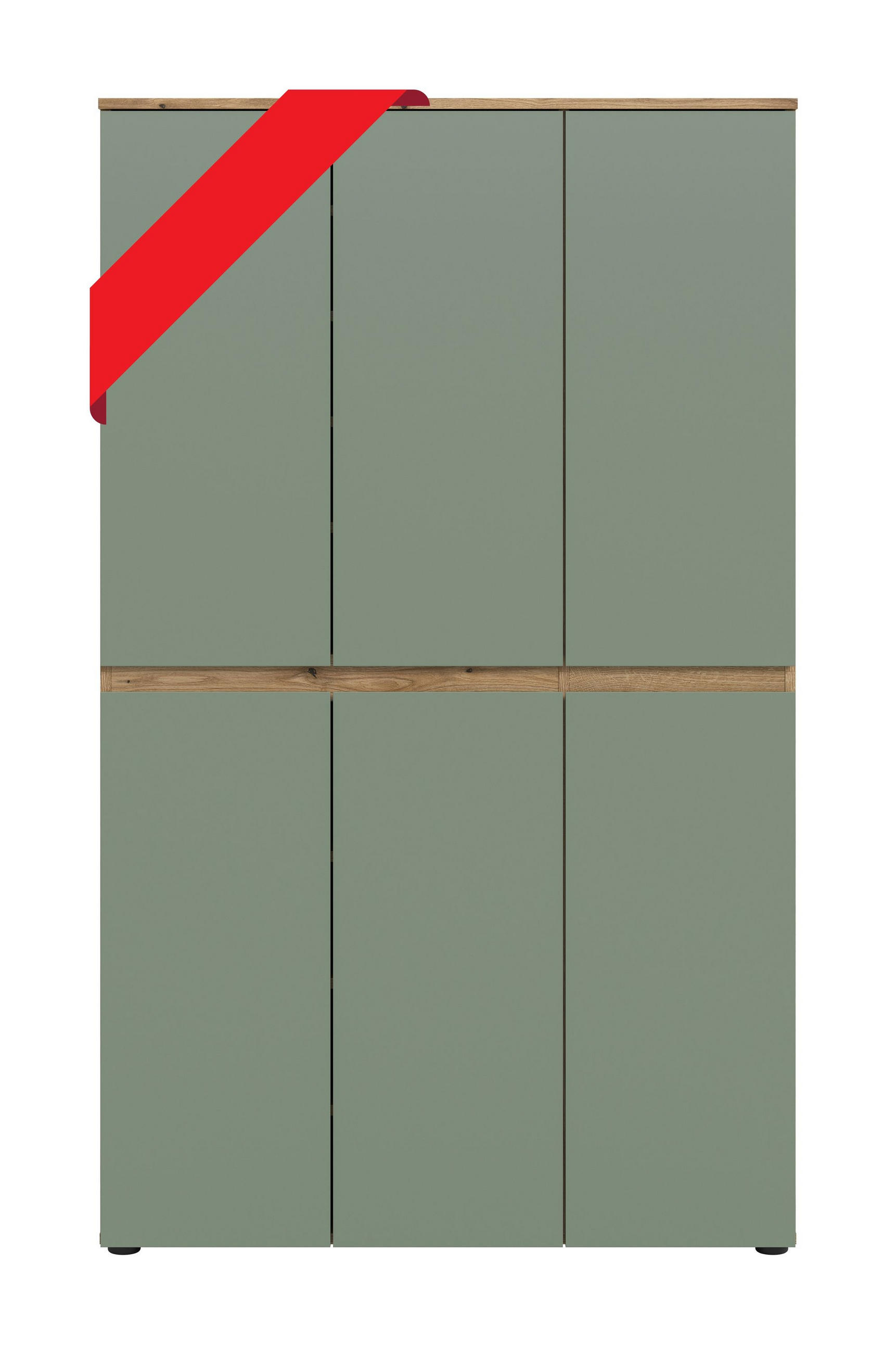UNIVERSALSCHRANK Canto (B/H/T: ca. 105/175/37 cm) in Evoke Oak Nachbildung/Smoke Green - Eichefarben, Holzwerkstoff (105/175/37cm) - Homes & Jones