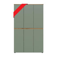 UNIVERSALSCHRANK Canto (B/H/T: ca. 105/175/37 cm) in Evoke Oak Nachbildung/Smoke Green - Eichefarben, Holzwerkstoff (105/175/37cm) - Homes & Jones
