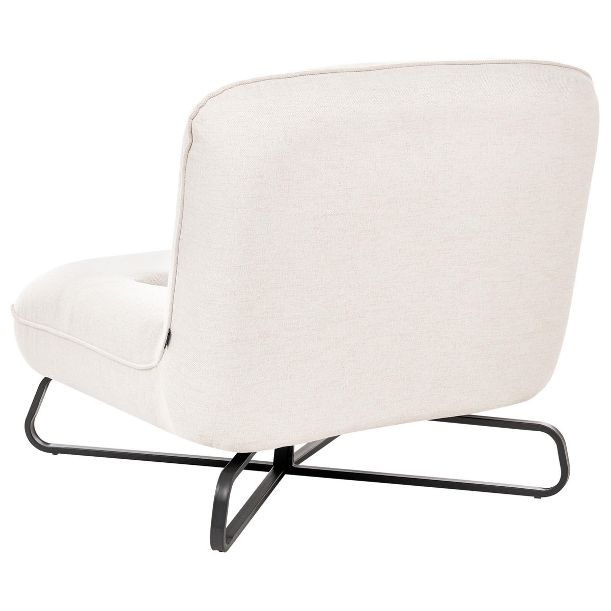 SESSEL Stoff Cremeweiß Lindal - Weiß, Textil (85/85/83cm) - Beliani