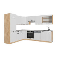 KUHINJA U OBLIKU SLOVA L Fame-Line, Bijela Seoska/Hrast zlatnog tona, 287 x 227 cm, RP Mramor - bijela/hrast medunac, drvni materijal (287/206.8/60cm) - Vicco