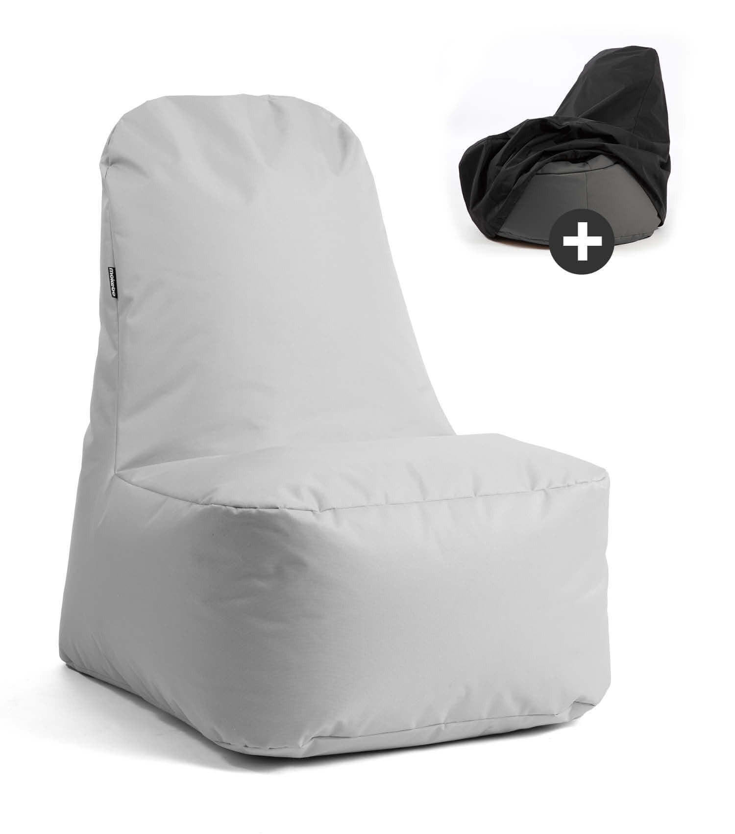 SITZSACK mit Hülle Der Däumchendreher - Grau, Textil (60/86/85cm) - Mokebo