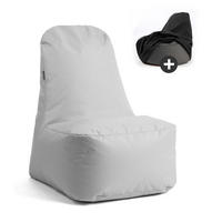 SITZSACK mit Hülle Der Däumchendreher - Grau, Textil (60/86/85cm) - Mokebo