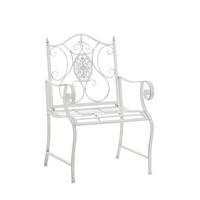 STUHL Pamela antik weiß - Weiß, Metall (62/94/53cm) - TPFGarden