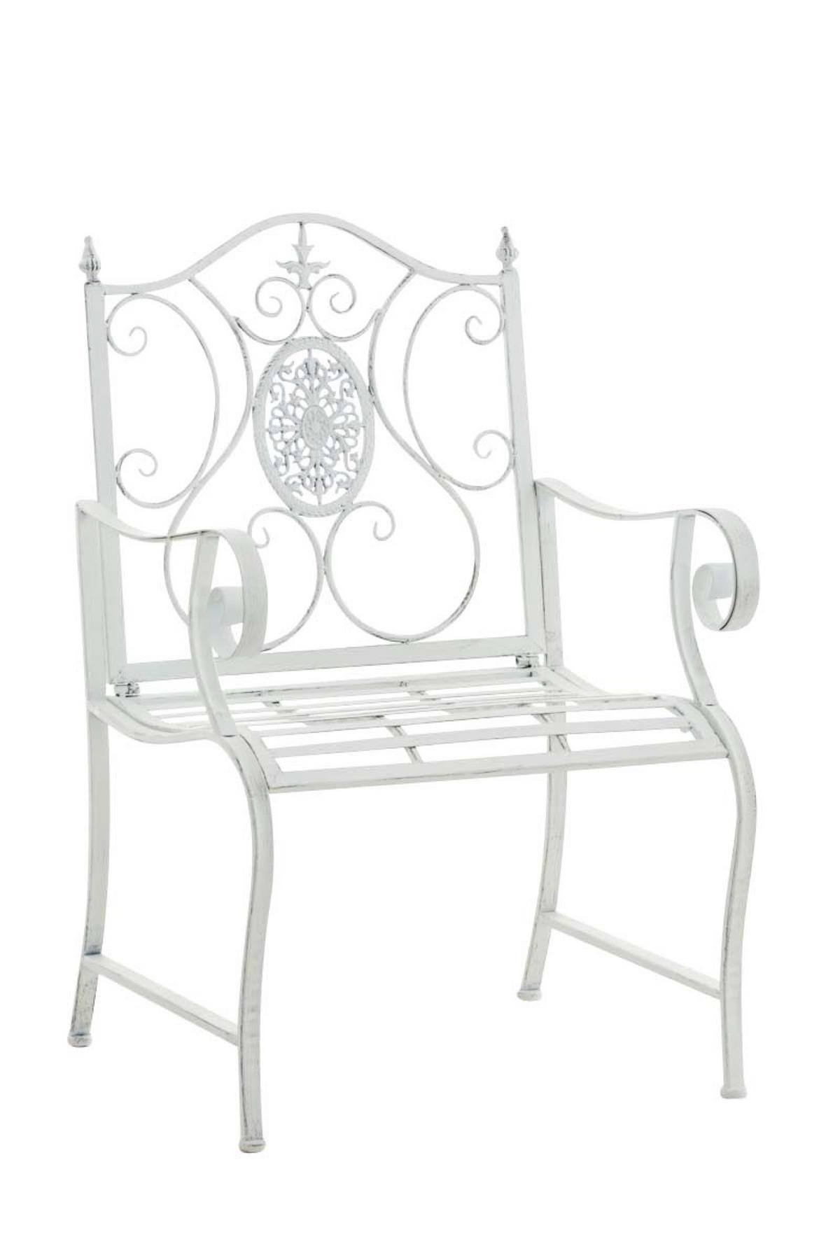 STUHL Pamela antik weiß - Weiß, Metall (62/94/53cm) - TPFGarden