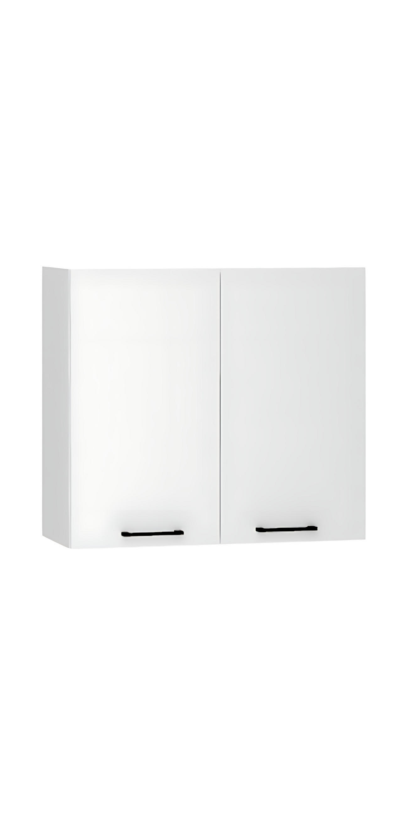 HÄNGESCHRANK W80 - Dnoria - Stilvolle Wandlösung - Weiß, Holz/Metall (80/72/30cm) - ROYAL24_MARKT