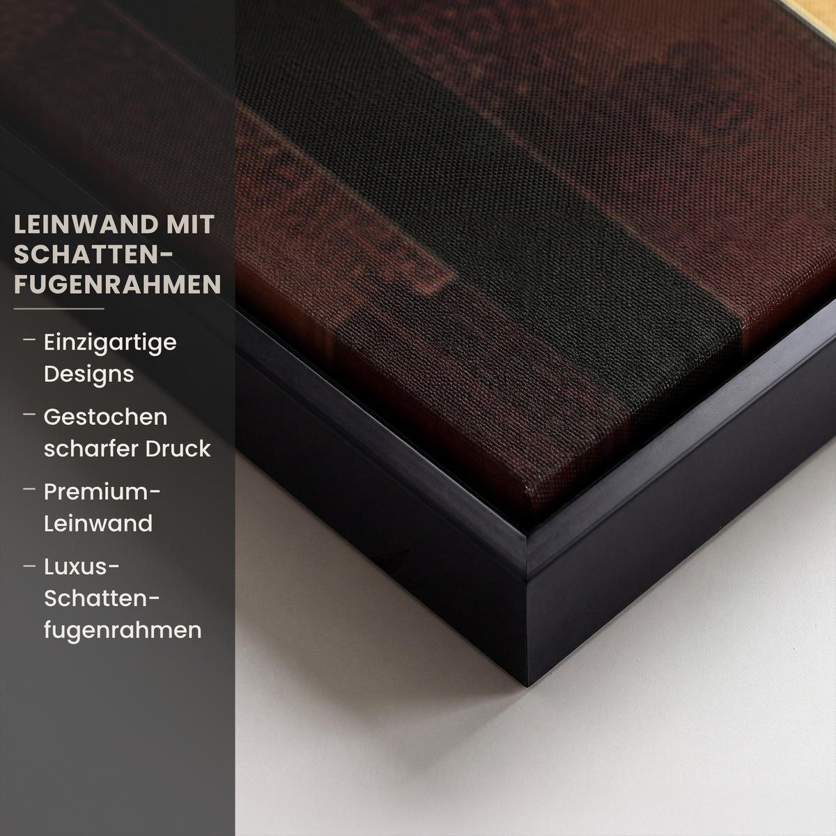 LEINWAND Bilder mit Rahmen - Figuren - Abstrakt - Symbole - 100x150 - Terracotta, Textil (100/150cm) - MuchoWow