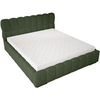 DOPPELBETT 140x200 cm Avilla mit Bettkasten, Lattenrost, Samt, Grün - Grün, Holz/Textil (140/200cm) - Emporius