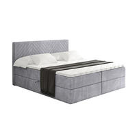 BOXBETT mit Matratze H3 und Lattenrost - VEXA - 140x200 - Grau Monolith - Grau, Holzwerkstoff/Kunststoff (140/200cm) - ALTDECOR