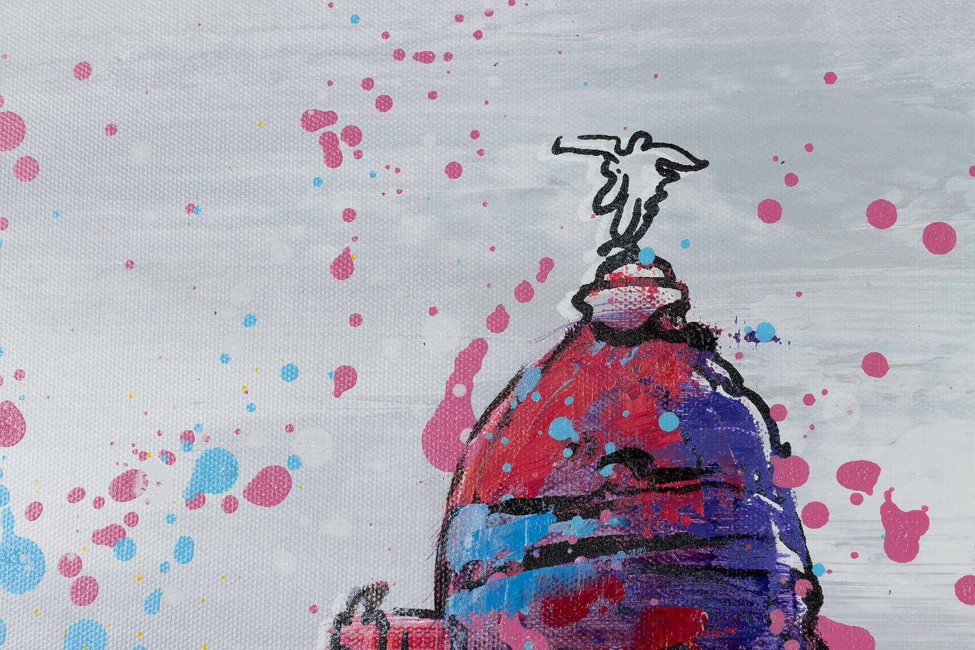 ACRYLBILD HANDGEMALT 120/60 cm - Multicolor/Grau, Holz/Textil (1.7/60cm) - KUNSTLOFT