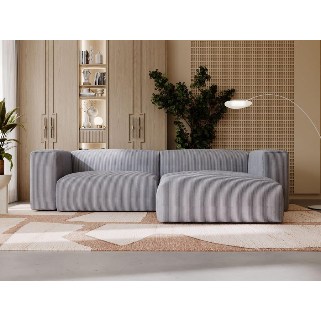 Thumbnail - Graingold Ecksofa, Grau, Textil, L-Form, Ottomane rechts,L-Form, 240x180 cm, Oeko-Tex®, Reach, Hergestellt in Europa, Ha...