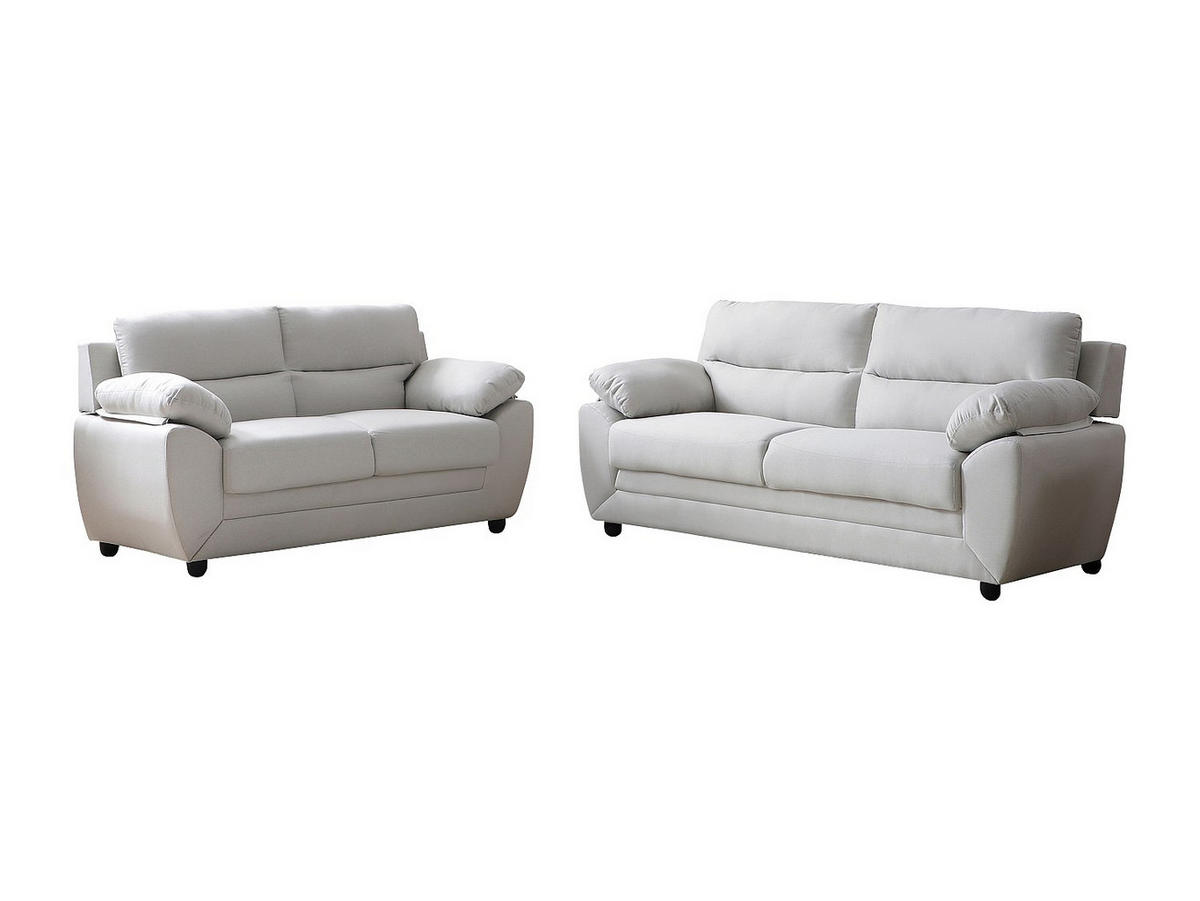 COUCHGARNITUR ohne Schlaffunktion - 5 -Sitzer - Polyester - beige - MANOA - Beige, Textil (201/88/82cm) - Vente-Unique