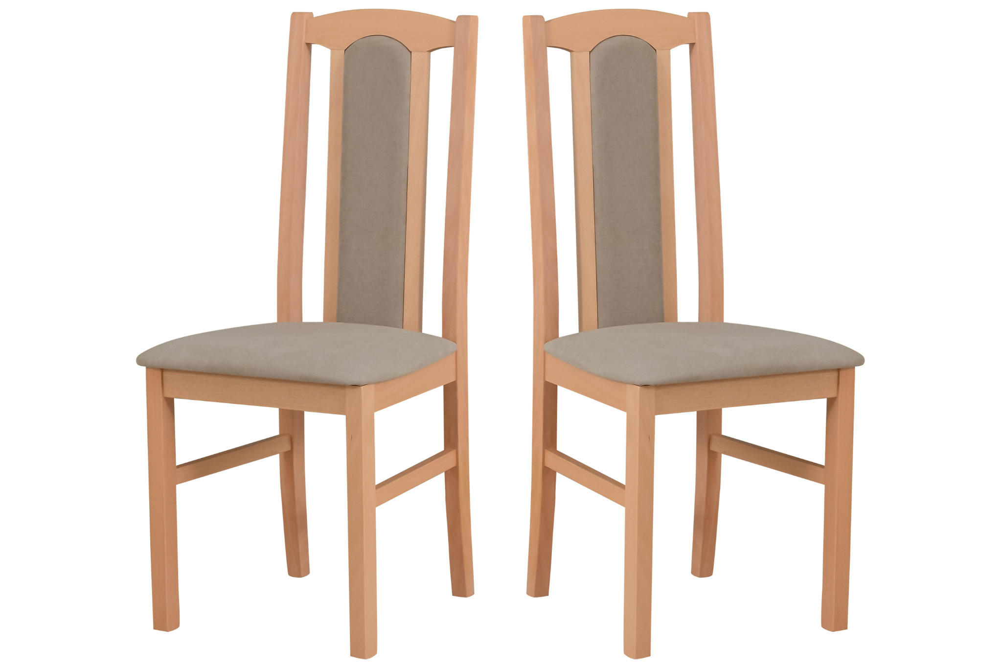 ESSZIMMERSTUHL - 2er-Set Bos 7 buche soro 23 - Beige/Buchefarben, Holz (43/95/40cm) - Leaf Design