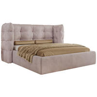 POLSTERBETT FLONELLE CLASSIC 180/200 - Hellrosa Velvet - ohne Matratze - Hellrosa, Textil (180/200cm) - MKS