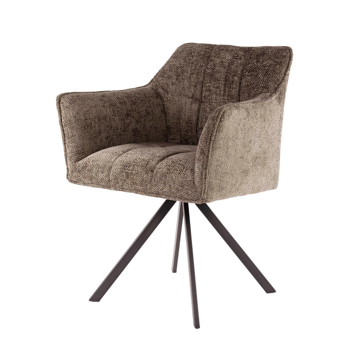 ESSZIMMERSTUHL Raster Taupe 61/62/82 cm - Graubraun, Textil (62/82/61cm) - Hoyz Collection