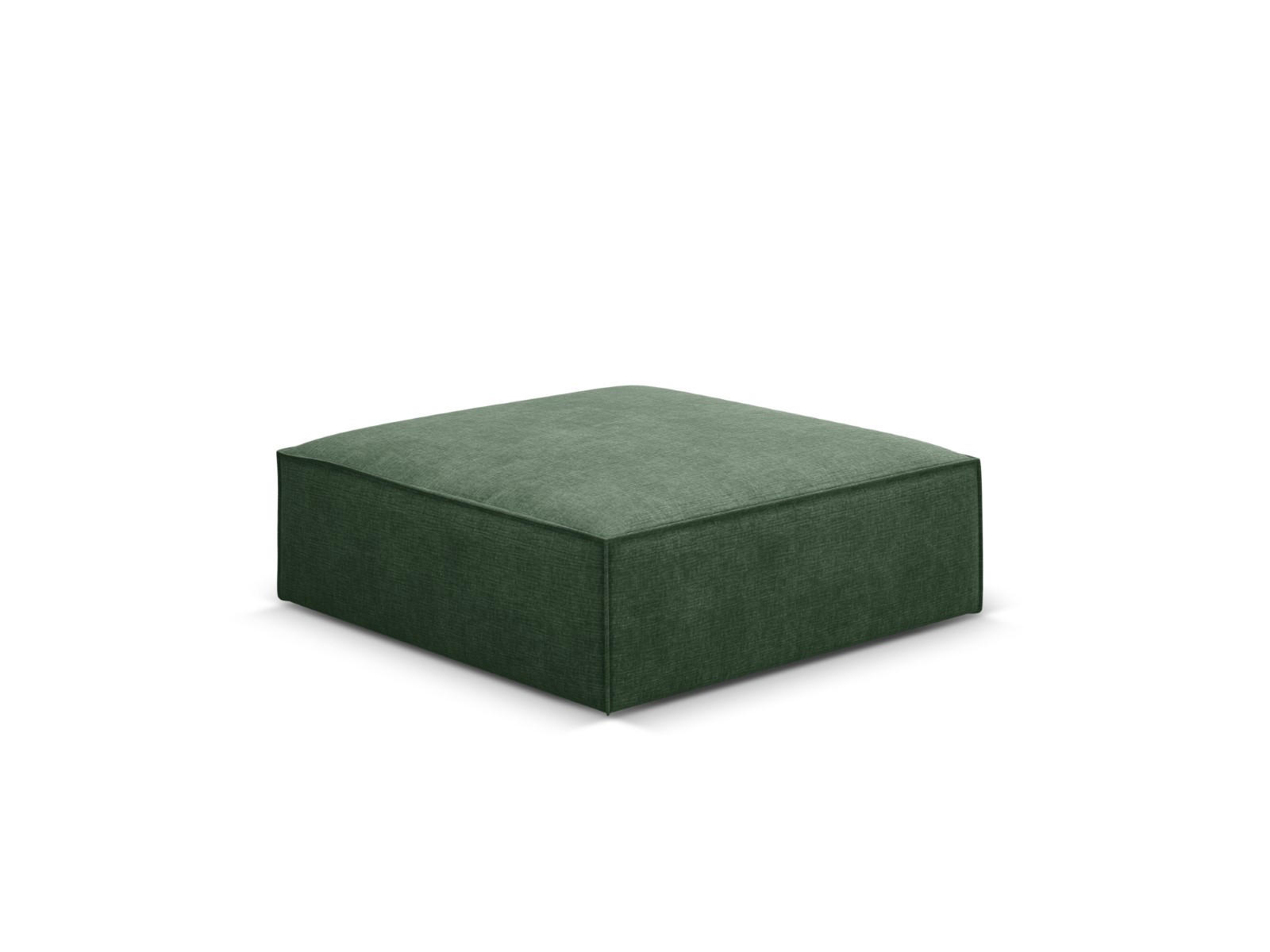POUF Kaelle aus Chenille-Stoff flaschengrün - Dunkelgrün, Textil (80/38/100cm) - Micadoni