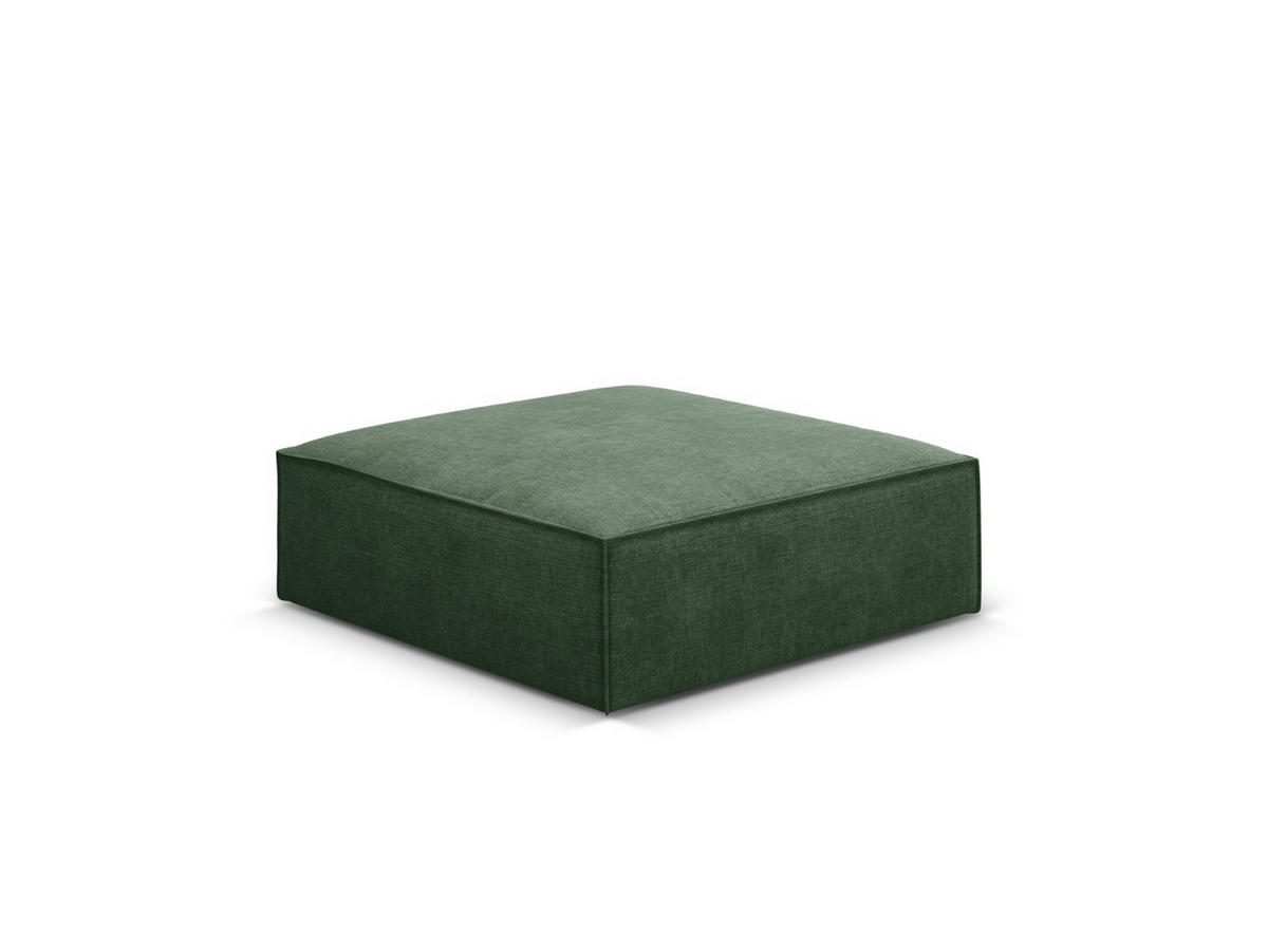 POUF Kaelle aus Chenille-Stoff flaschengrün - Dunkelgrün, Textil (80/38/100cm) - Micadoni