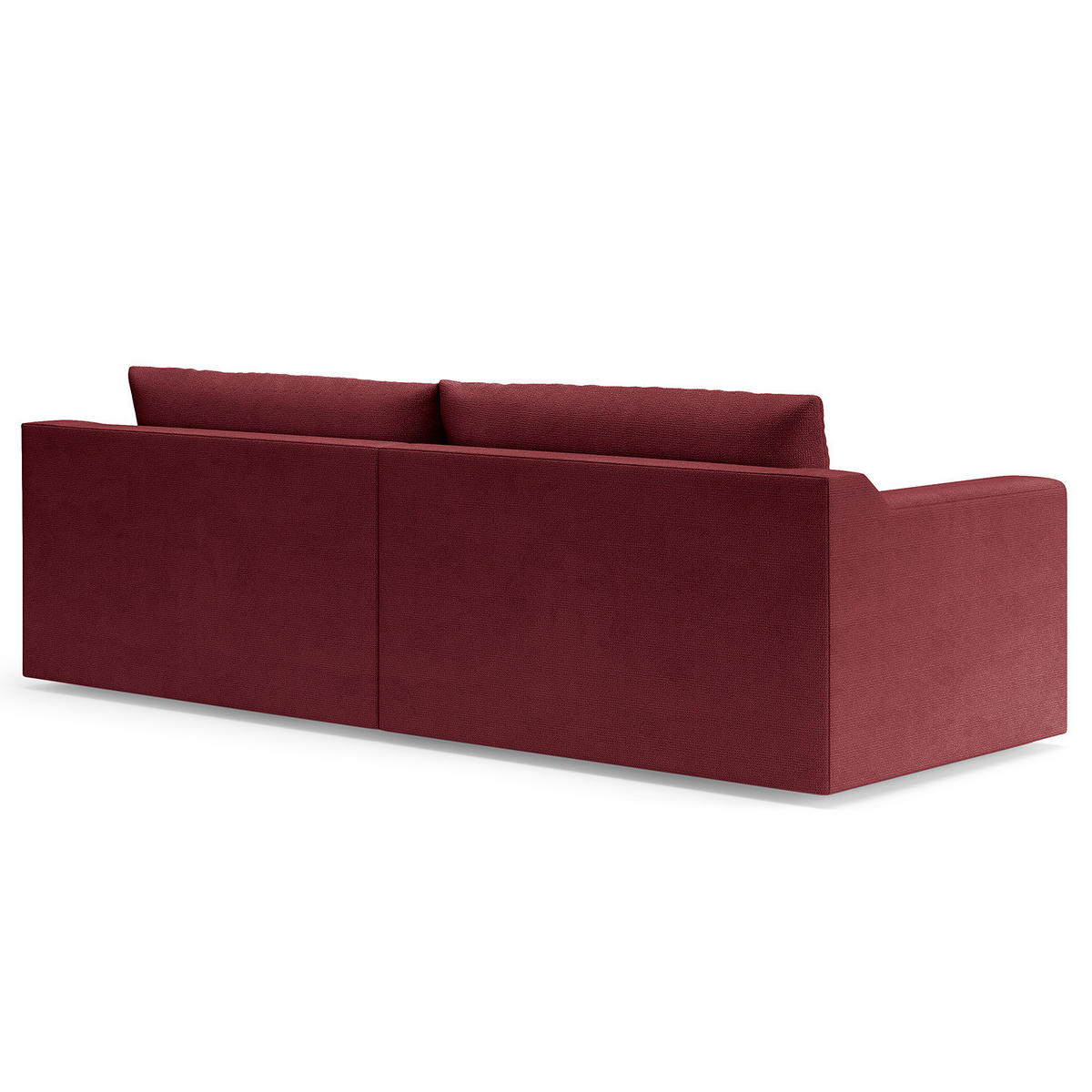 BIG-SOFA - Weinrot, Kunststoff/Textil (274/90/112cm) - home24