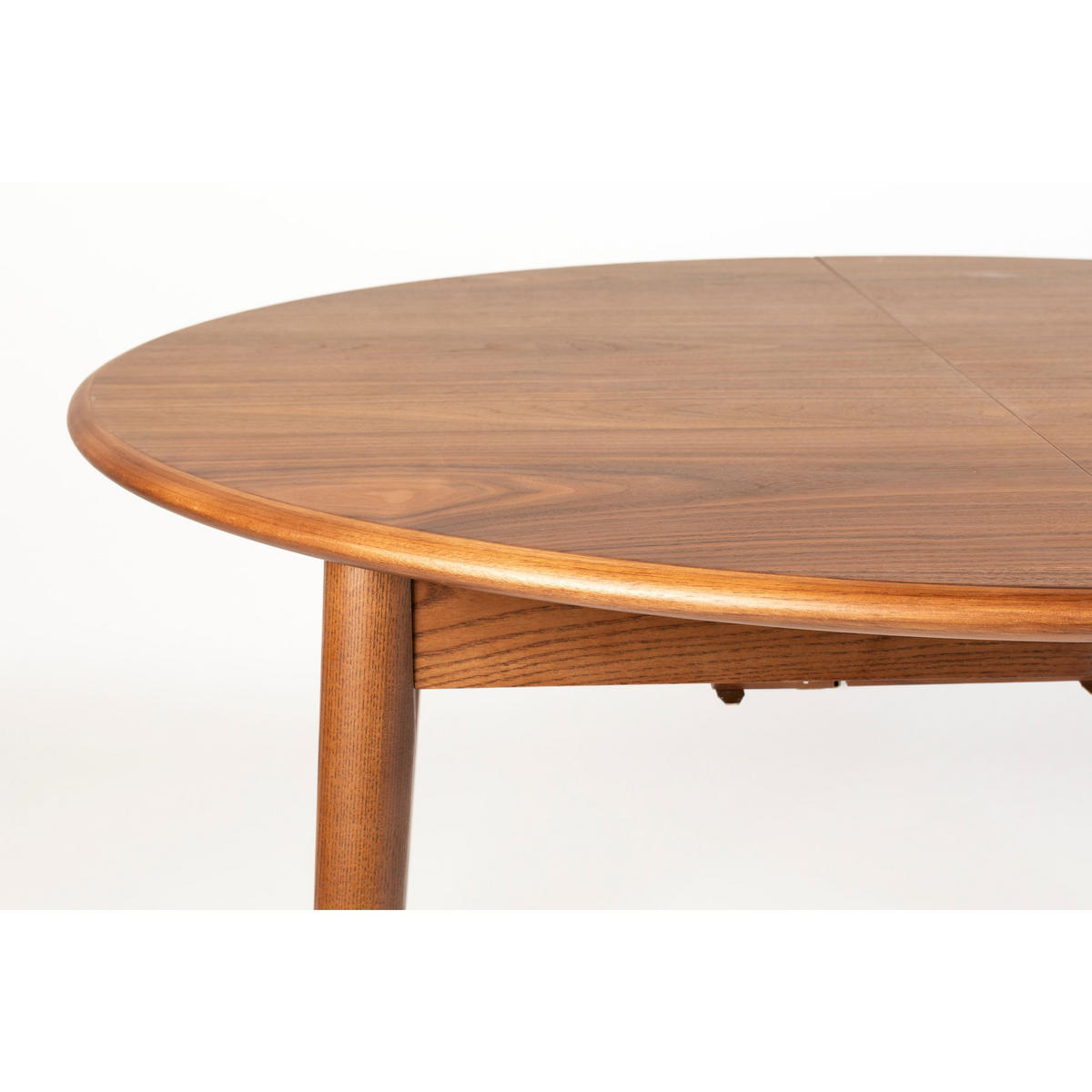 ESSTISCH Twist Ausziehbarer Rund 120/160x120 cm Walnuss - Braun, Holz (160/120/76cm) - Zuiver