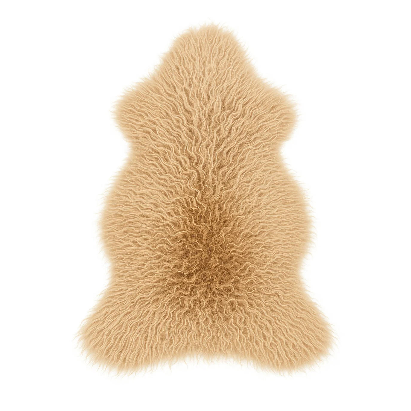 SCHAFFELL Island Lammfell lockig ca. 110 cm Naturfarben - Braun, Fell (60/110cm) - Provellus