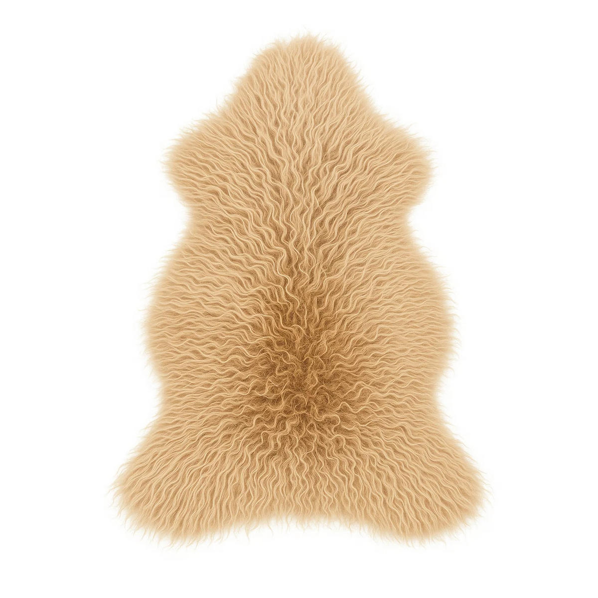 SCHAFFELL Island Lammfell lockig ca. 110 cm Naturfarben - Braun, Fell (60/110cm) - Provellus