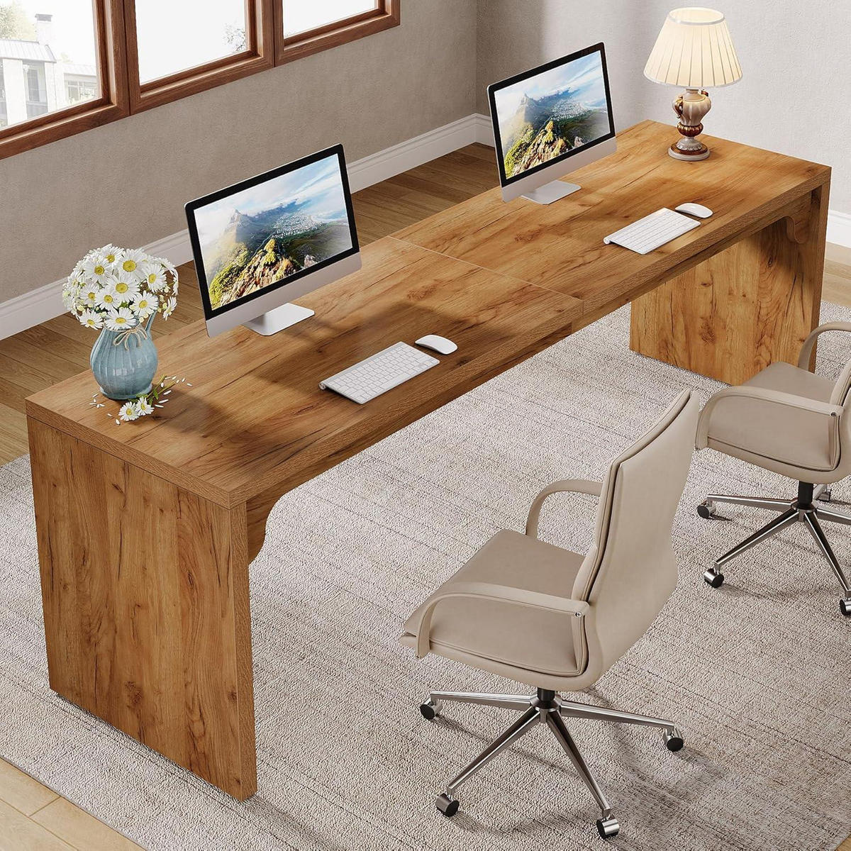 SCHREIBTISCH Computertisch 180 x 59 cm Holzoptik - Braun, Holzwerkstoff (59/180/75cm)