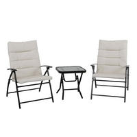 SITZGRUPPE Ventura Beige 3-teilig - Beige, Metall - SVITA