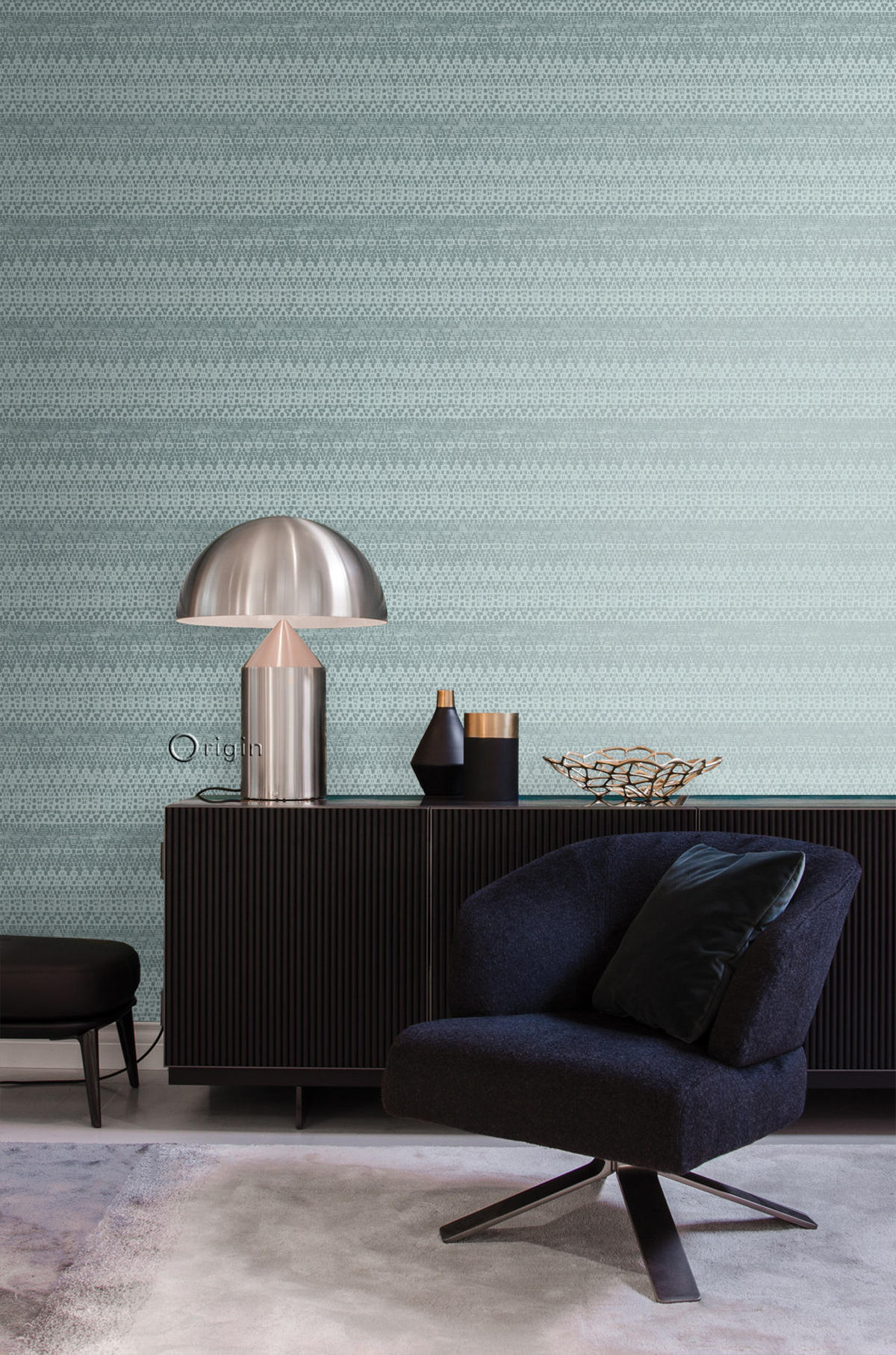 TAPETE Tierhautmuster 53 cm x 10.05 m - Türkis, Papier (53/1000cm) - Origin Wallcoverings