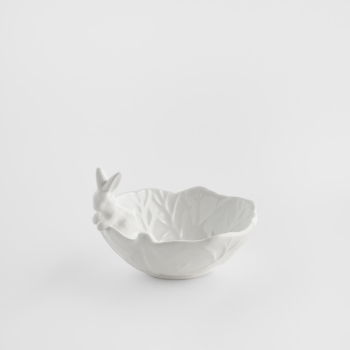 SCHALE Whitebunno - Weiß, Stein (14/11cm) - home&you