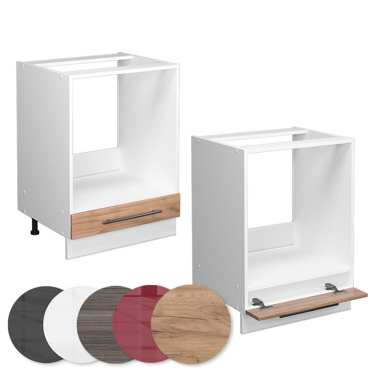 HERDUMBAUSCHRANK Fame-Line Goldkraft Eiche 60 cm ohne AP - Honigeiche/Eiche Wotan, Holzwerkstoff (60/82/51.6cm) - Vicco