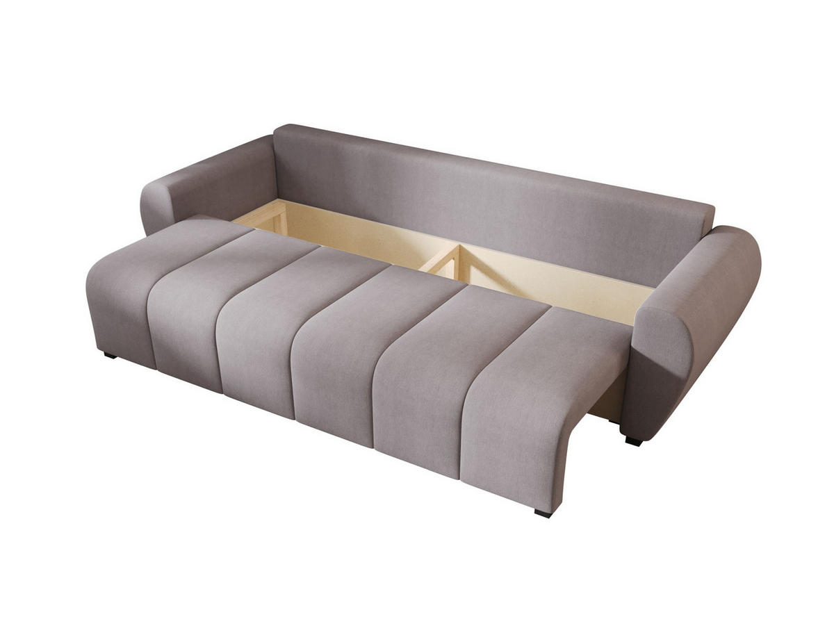 SOFA MOLISA mit Schlaffunktion COSMIC 160 mit Stauraum - Grau, Textil (86/82/246cm) - Bedante