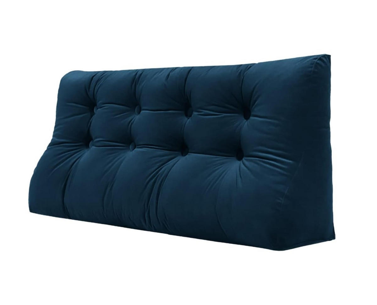 RÜCKENKISSEN Körperkontur Samtlook Blau 140 cm - Blau, Textil (55/140cm) - Vercart