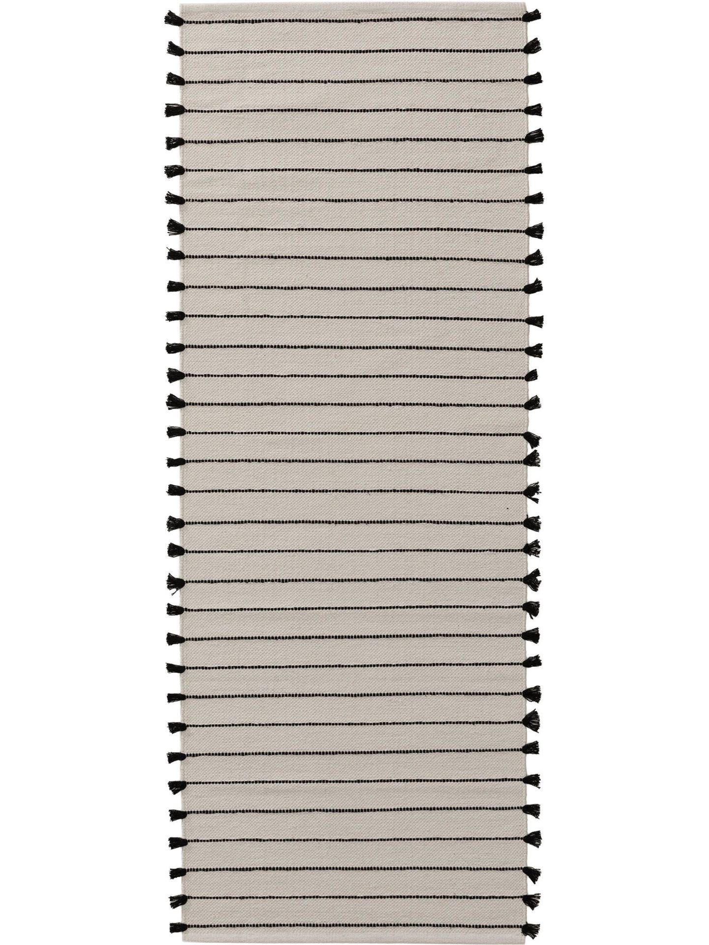 BAUMWOLLTEPPICH Bo Ivory 70x200 cm - Beige, Textil (70/1cm) - KUNSTLOFT