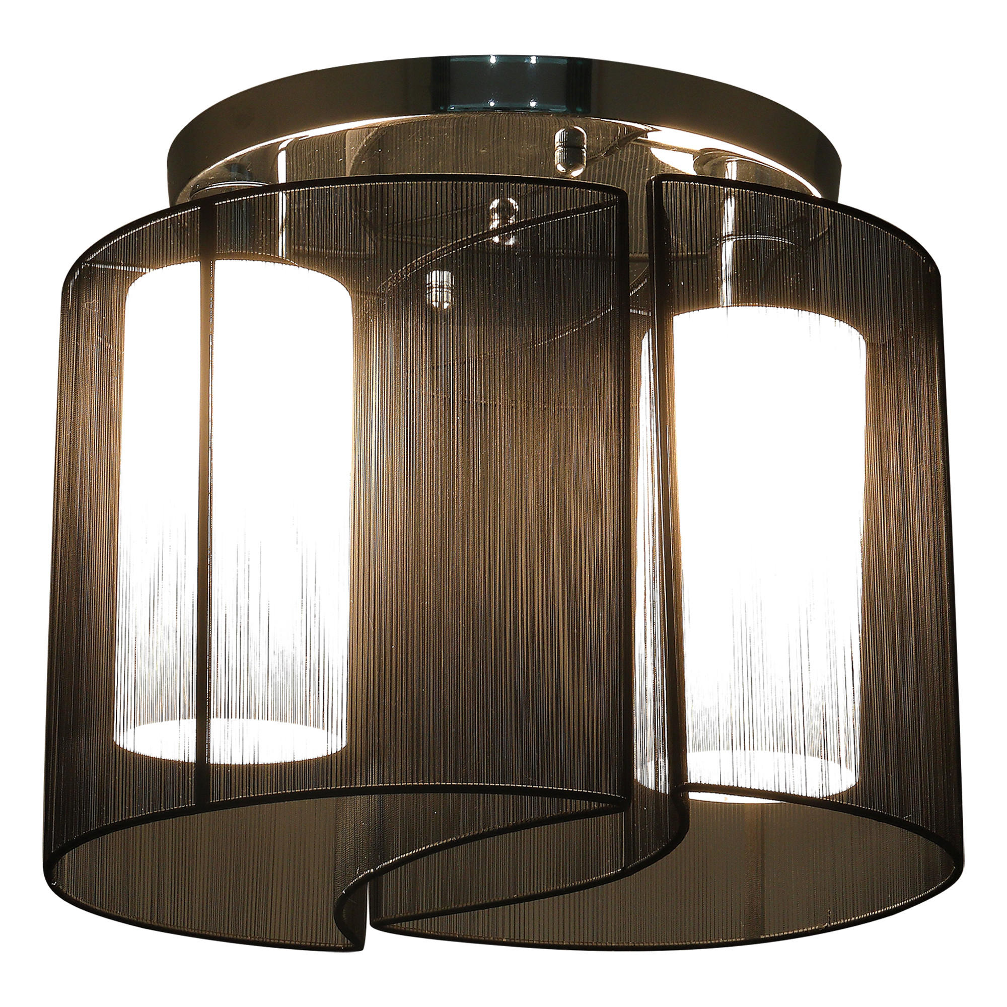 DECKENLAMPE, Schwarz, Ohne Glühbirnen - Schwarz, Metall (47.5/33/1cm) - HOMCOM