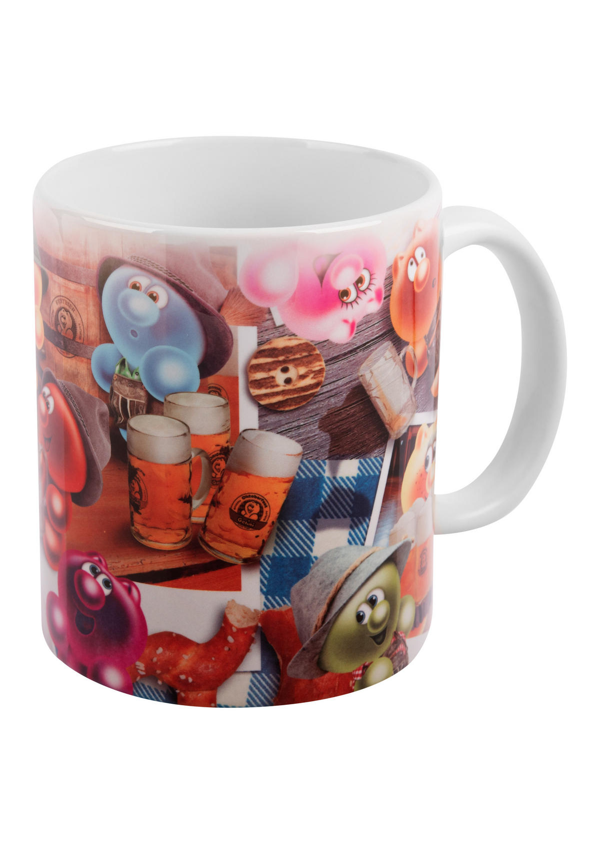 KAFFEEBECHER Gelini Brotzeit Mehrfarbig 320 ml - Multicolor, Keramik (0.32L) - United Labels