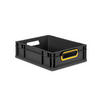 EUROBOX NextGen Color 12x30x40 cm 11 Liter Griffe gelb offen, Schwarz - Gelb/Schwarz, Kunststoff (30/12/40cm) - PROREGAL