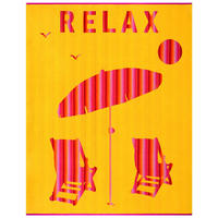 STRANDTUCH aus Veloursfrottee Jacquard Gelb 140x180 400g/m² - Malta - Gelb, Textil (140/180cm) - LE COMPTOIR DE LA PLAGE