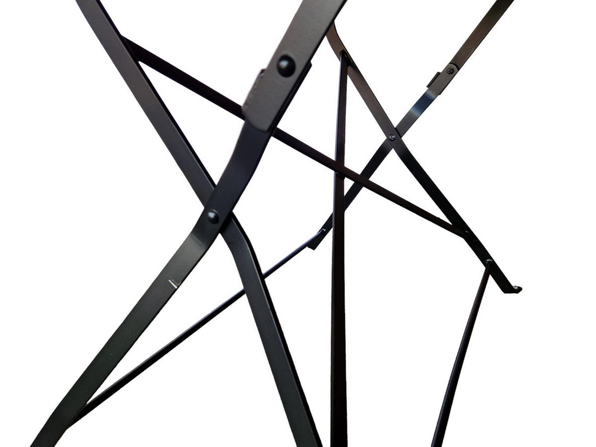 BIERGARTENTISCH BERGTAL 74x120x70cm Klappbar Eschenholz Schwarz/Braun 6 Personen - Braun, Holz (70/120/74cm) - CHEFGASTRO